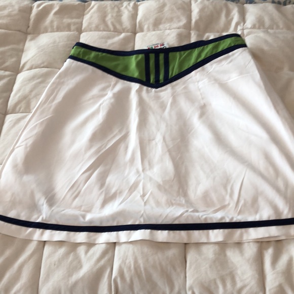 Adidas navy white green tennis ensemble skirt 10 - Picture 9 of 12